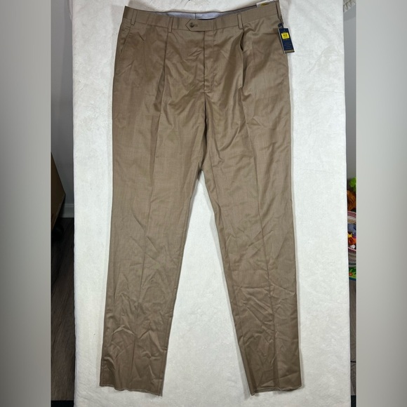 NWT Hart Schaffner Marx 42R Unhemmed Wool Spandex Blend Traveler Slacks Pants - Picture 2 of 11